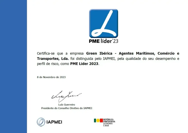 certificação PME Líder 2022 da Green Ibérica certificação PME Líder 2022 da Green Ibérica